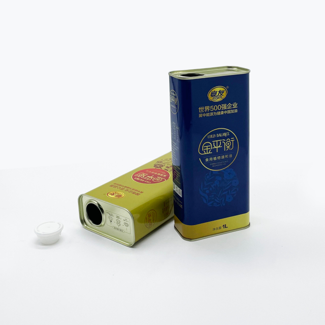 1 Liter Square Extra Virgin Olive Oil Metal Tin Cans with Lid