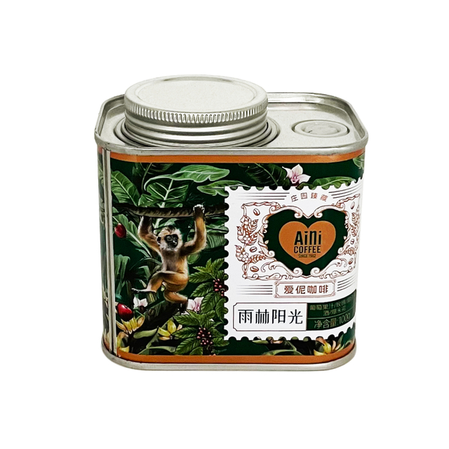 Customizable Coffee Bean Tin Can Empty 150g Metal Packaging for Food Storage