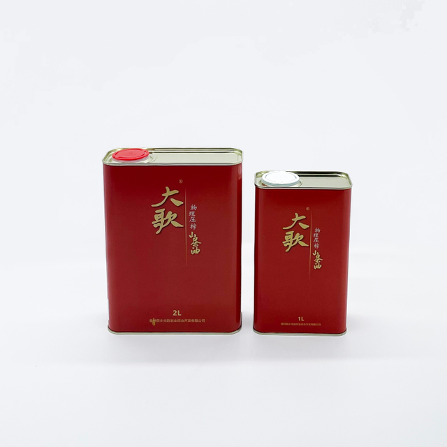 1L 2L Food Grade Rectangular Empty Metal Tin Cans for Olive Oil