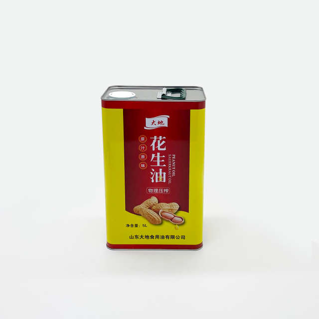 5L Cooking Oil Metal Tin Can with Plastic Lid