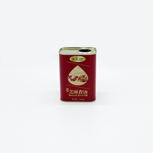 0.5 Liter Square Olive Oil Edible Oil Tin Can with Plastic Lid