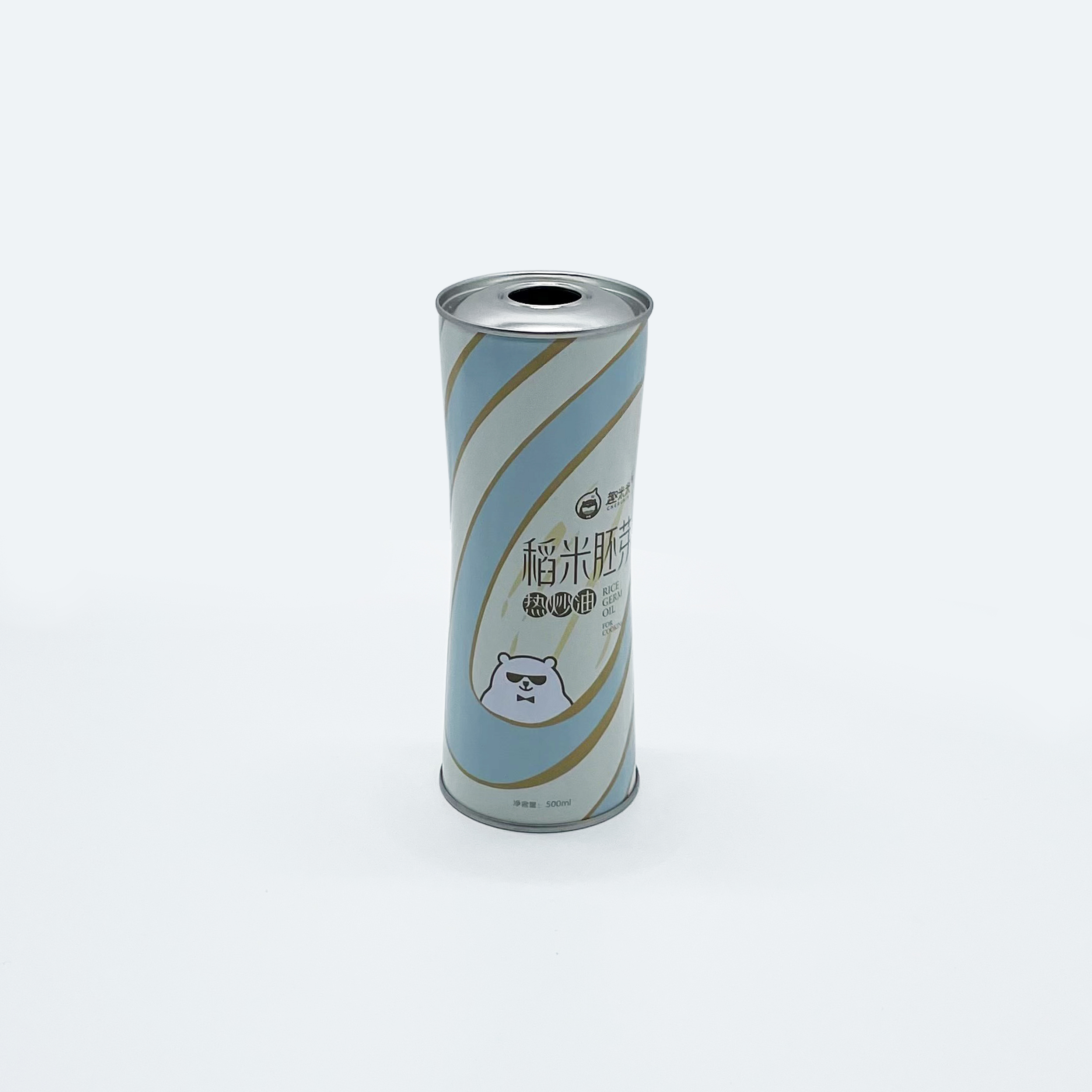 OEM/ODM Olive Oil Metal Slim Waist Shape Tin Cans 500mL