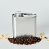 Empty Square Coffee Bean Packaging Tin Can with Valve