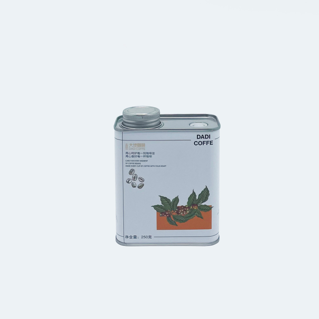 Rectangular 250g Coffee Bean Metal Tin Can