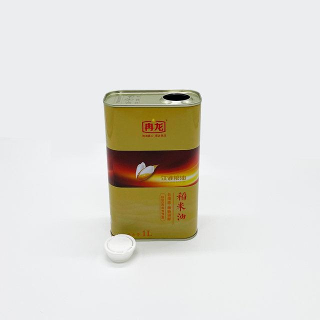1L Rust-proof Edible Oil Metal Square Tin Packaging 