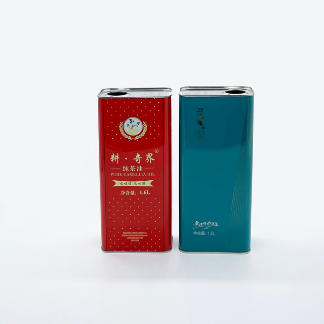 Food Grade 1.6L Olive Oil Tin Can with Plastic Cap