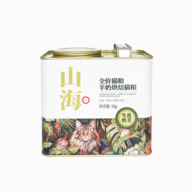Customized Empty 1KG Square Metal Tin Pakaging for Pet Food