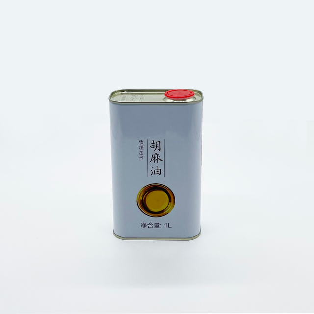 Food Grade Tinplate Square 1 Liter Edible Oil Metal Tin Can