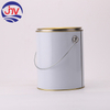 1 Gallon Round Shape Tinplate Metal Paint Tin Can With Ears and Lid