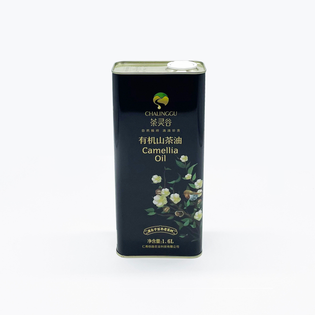 1.6L Edible Oil Metal Tin Can with Plastic Spout